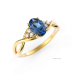 3d render of shappire ring