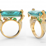 Mermaid Ring. Designed and modeled