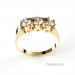 3 diamonds ring