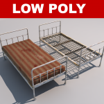 Low polygon 3d bed
