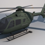 Low polygon 3d helicopter EC135_01
