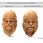 3d model of chewbacca