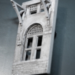 Facade of an old NY train station in HO scale.