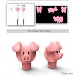 3d model of a pen topper