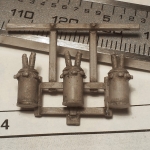 Pole Transformer in HO scale. Printed in Frosted Ultra Detail (Shapeways)